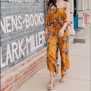 Floral Print Sleeveless Jumpsuit